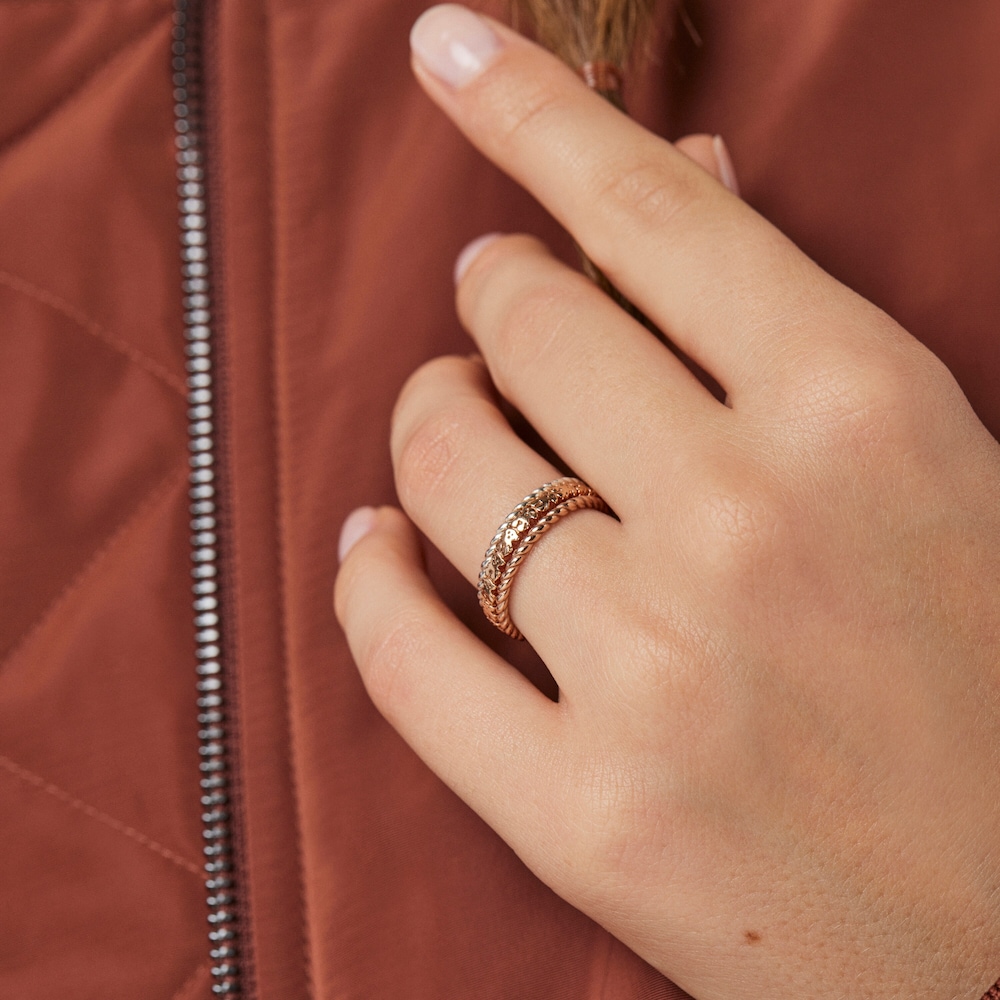 Silver, 18K gold vermeil and rose 18K gold vermeil TOUS Ring Mix Rings set