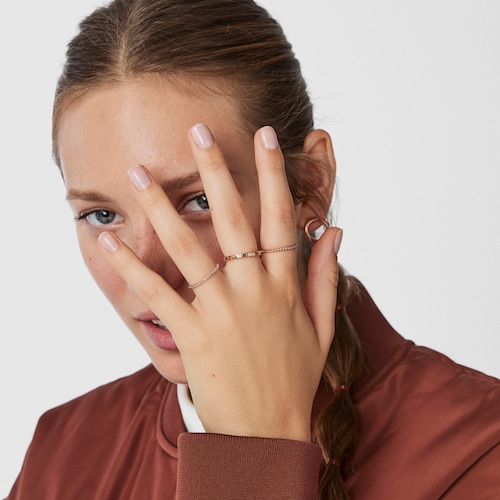 Silver, Silver Vermeil and rose Silver Vermeil TOUS Ring Mix Rings set