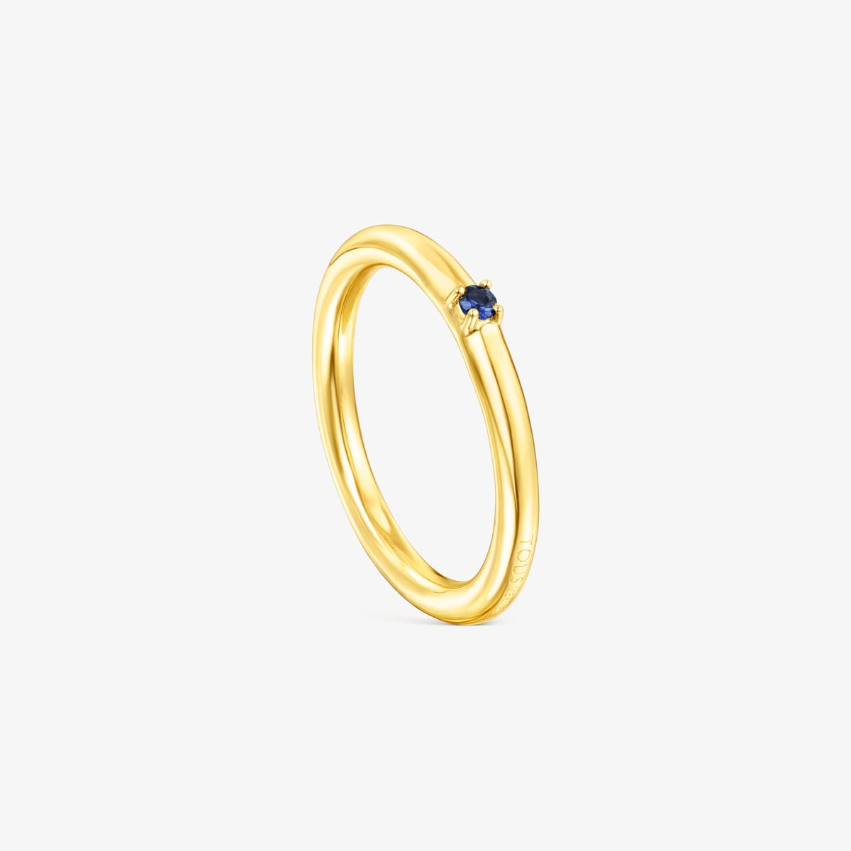 Ring-Set Ring Mix Aus Vermeil-Silber Mit Blauem Saphir