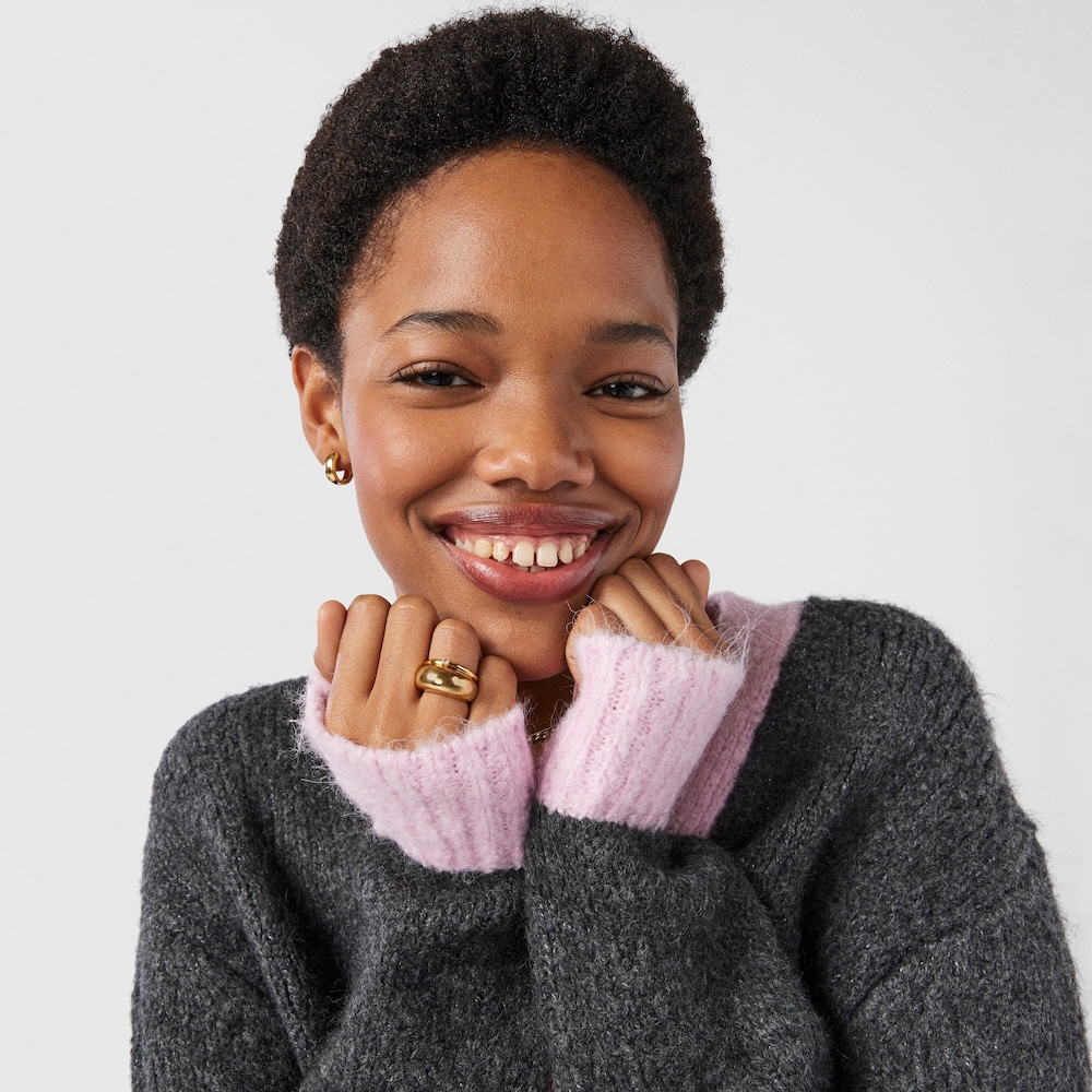 Anillo con ba&ntilde;o de oro 18 kt sobre plata y zafiro rosa Ring Mix
