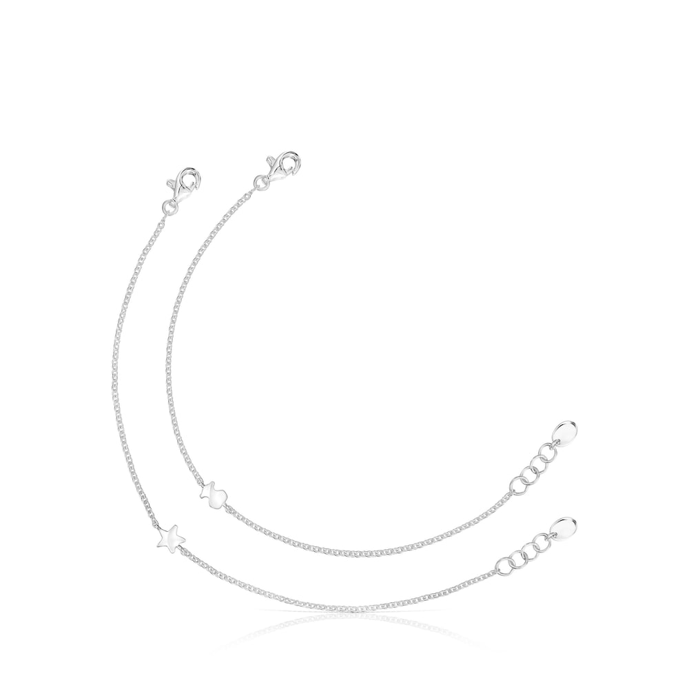 Silver Mini Icons bear-star Bracelets set image number 0