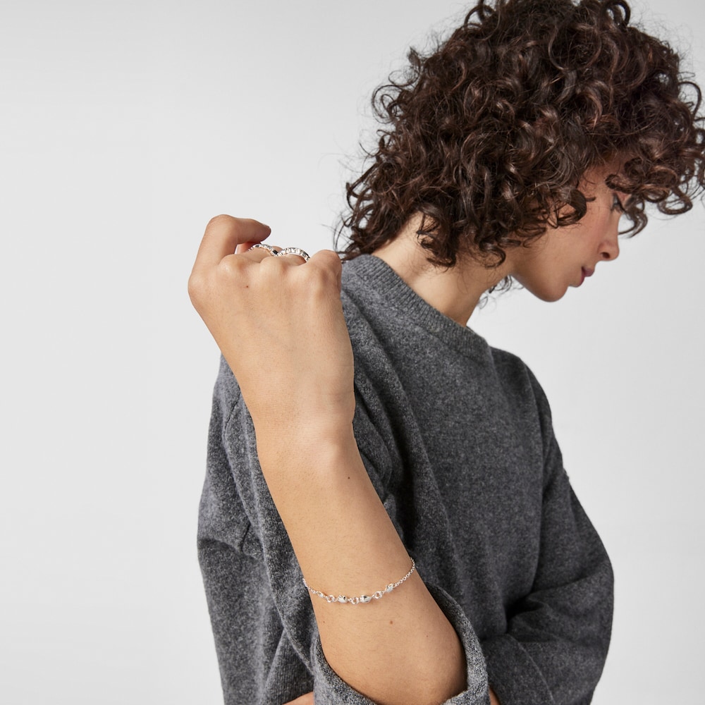 Pulseira Mini Icons motivos em Prata