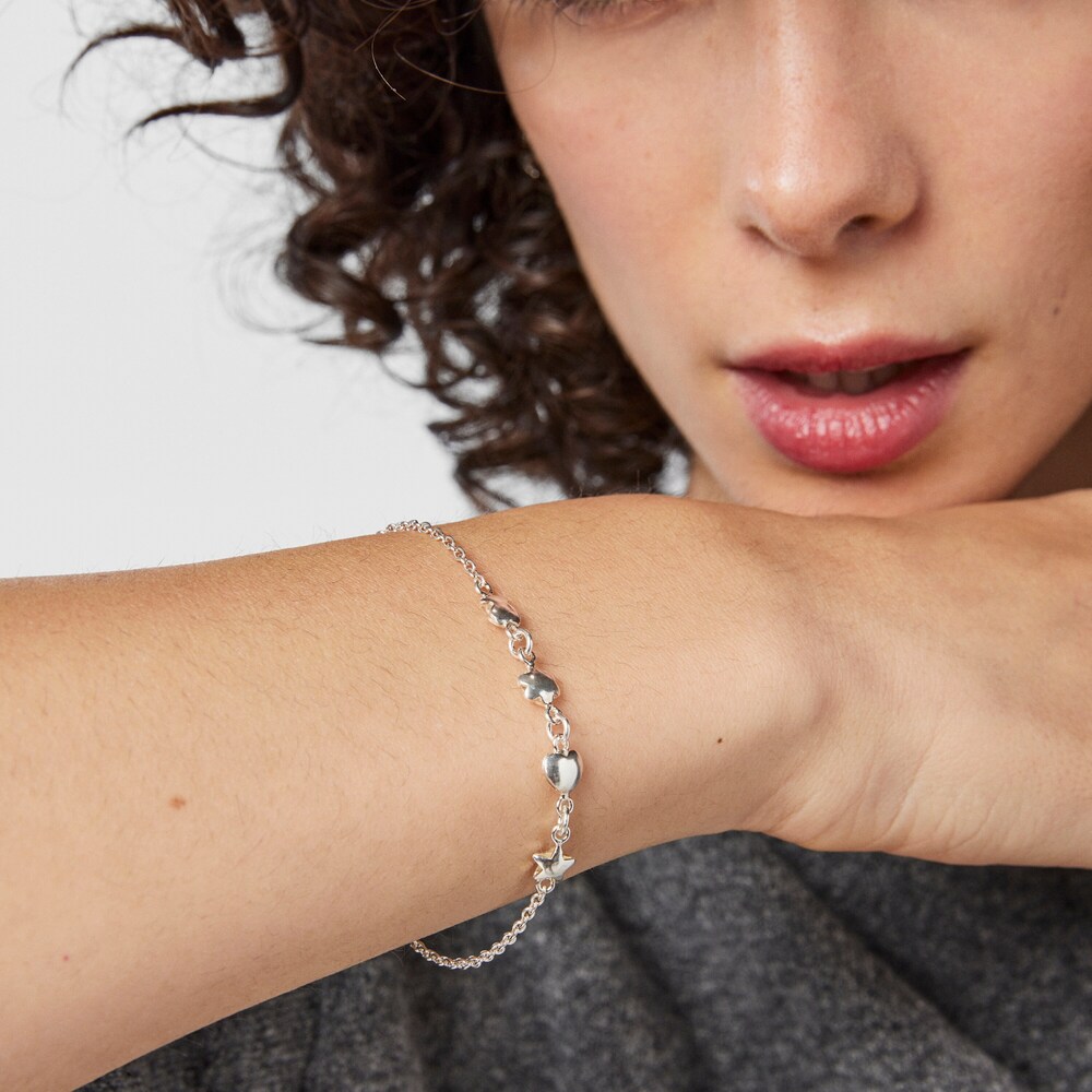 Pulseira Mini Icons motivos em Prata