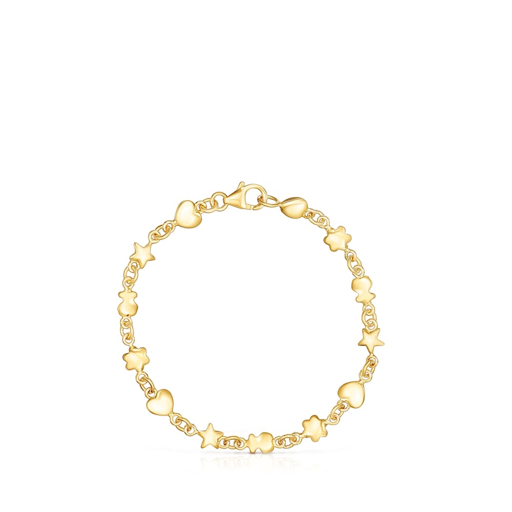 Pulsera Mini Icons con ba&ntilde;o de oro 18 kt sobre plata