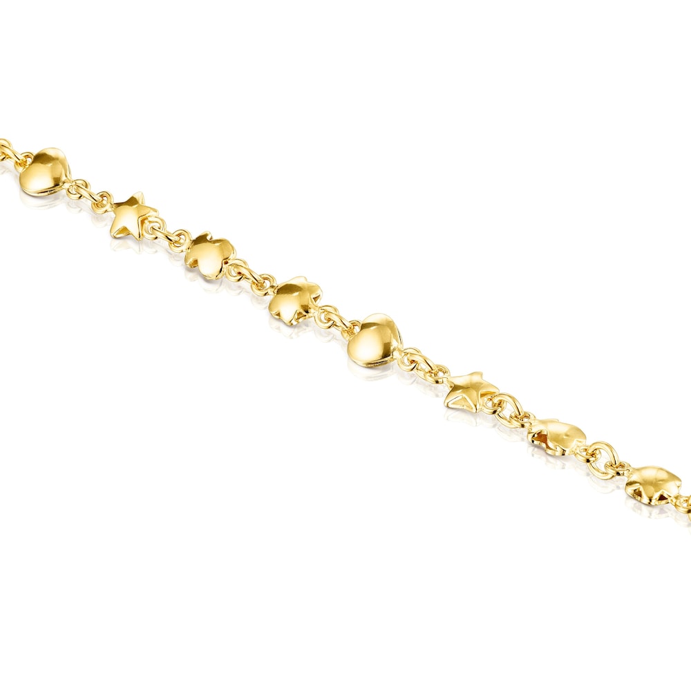 Pulsera Mini Icons con ba&ntilde;o de oro 18 kt sobre plata