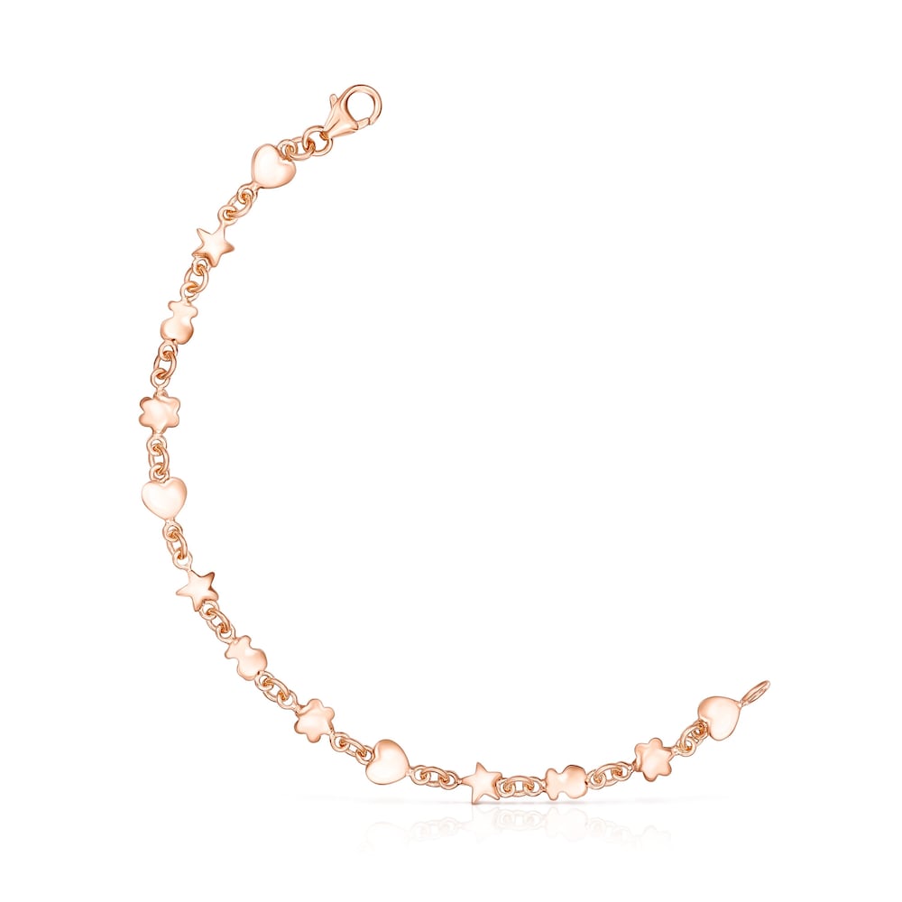 Rose 18K gold vermeil Mini Icons Bracelet