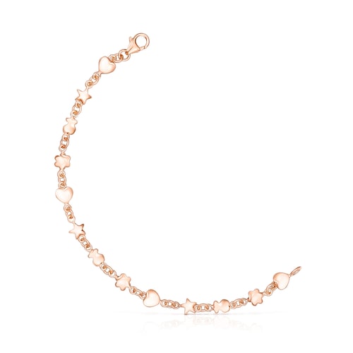 Rose 18K gold vermeil Mini Icons Bracelet