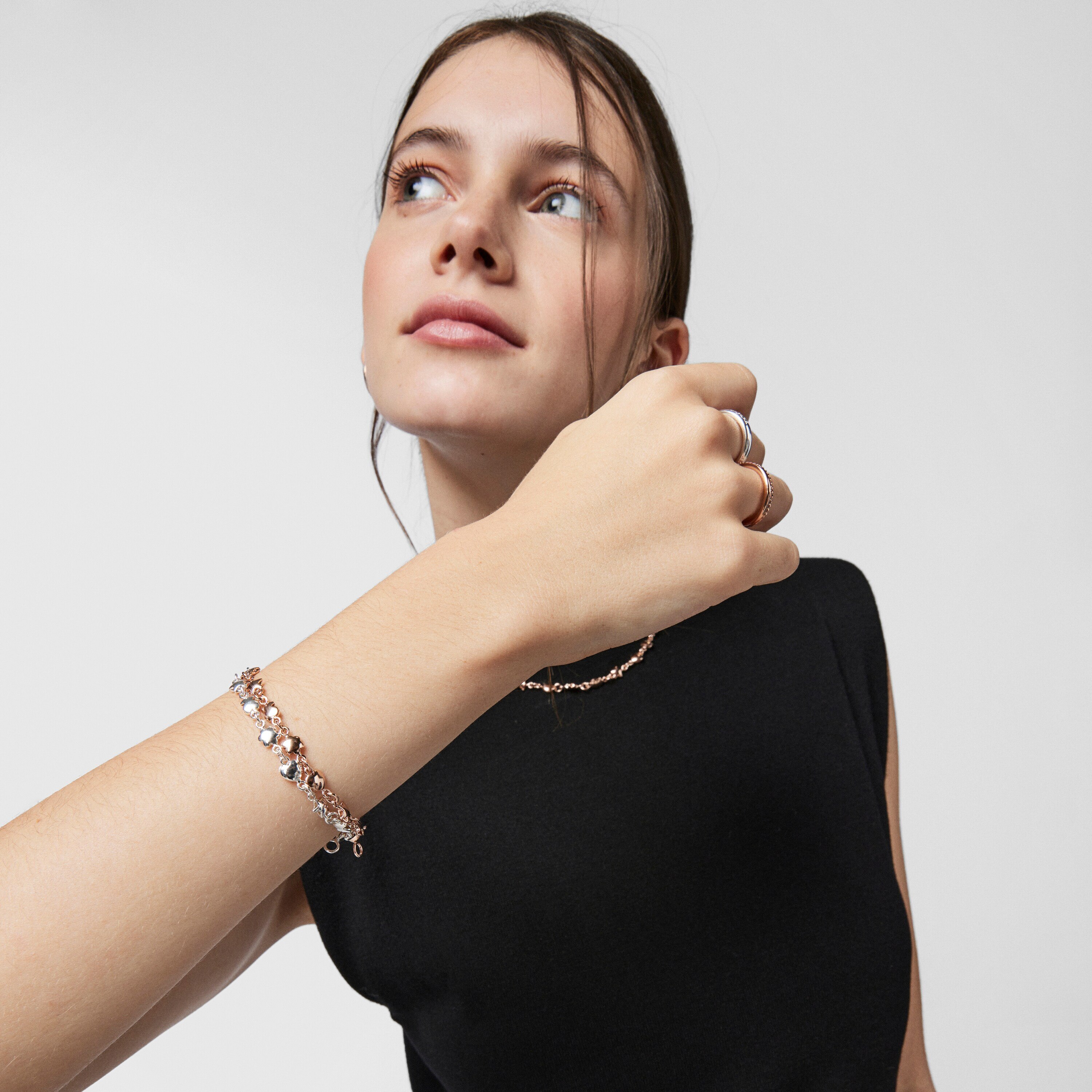 Rose 18K gold vermeil Mini Icons Bracelet