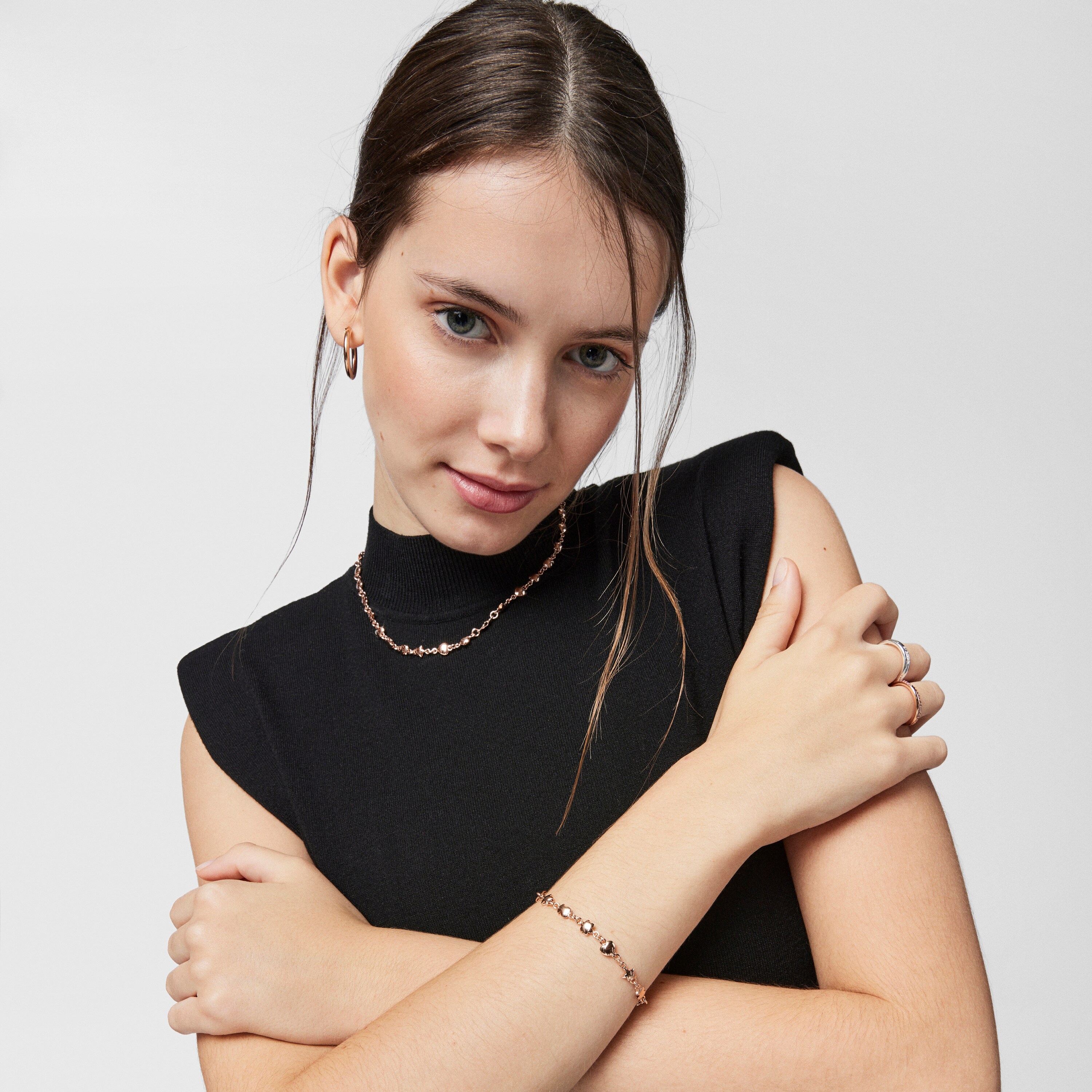 Rose 18K gold vermeil Mini Icons Bracelet