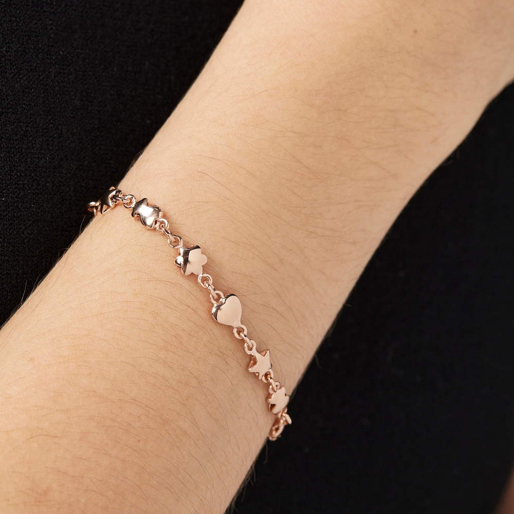 Rose Silver Vermeil Mini Icons Bracelet