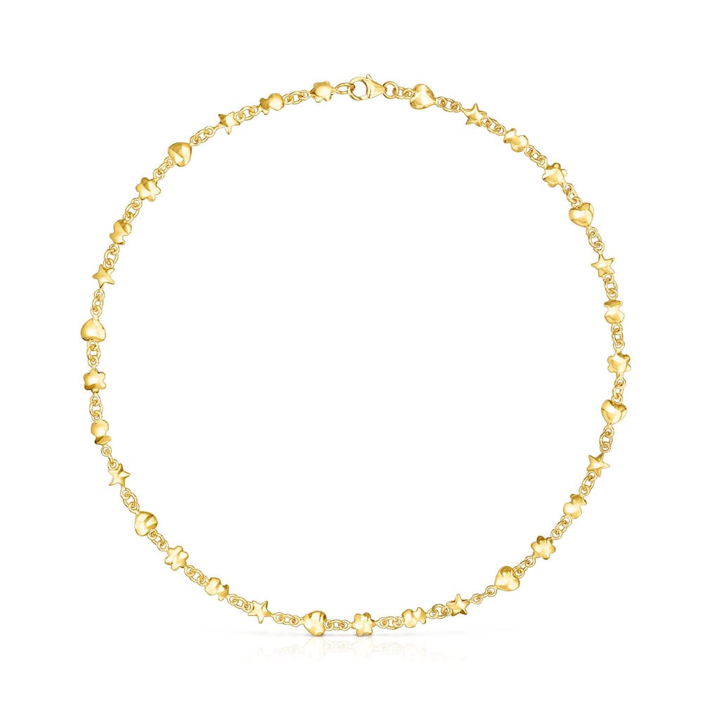 Tous Mini Icons - Naszyjnik z ż&oacute;łtego srebra Vermeil