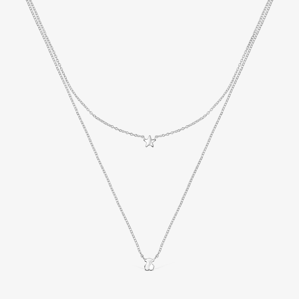 Pack de Collares oso-estrella de plata Mini Icons