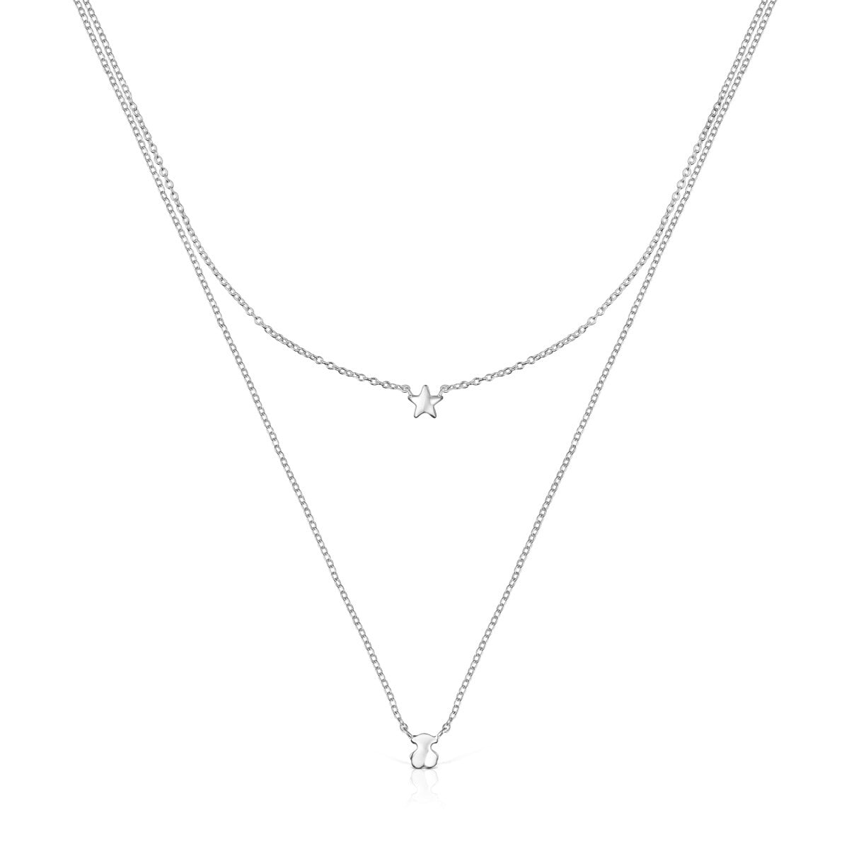 Tous - Pack De Collares Oso-Estrella De Plata Mini Icons - Plateado