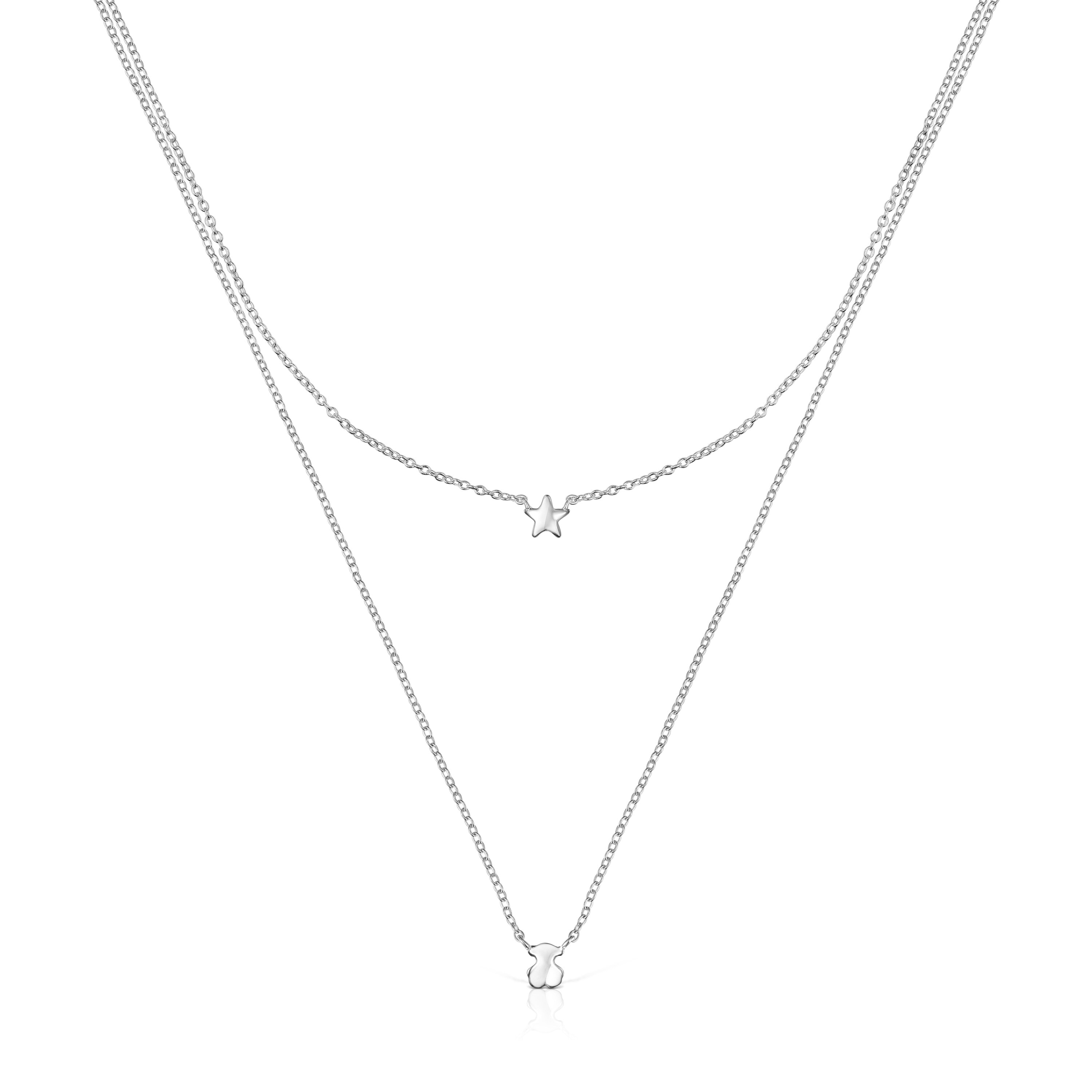 Pack de Collares oso-estrella de plata Mini Icons image number 0