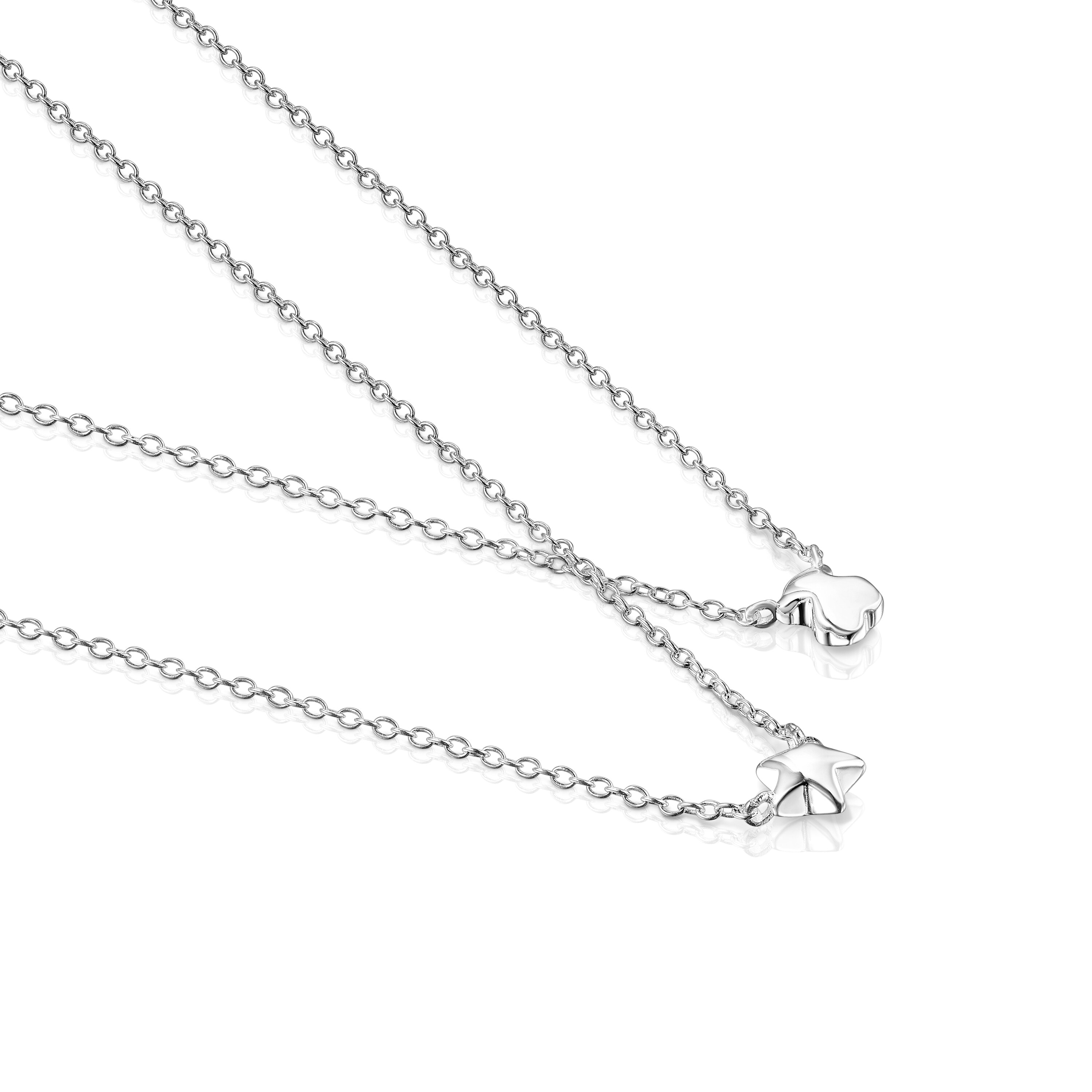 Pack de Collares oso-estrella de plata Mini Icons image number 1