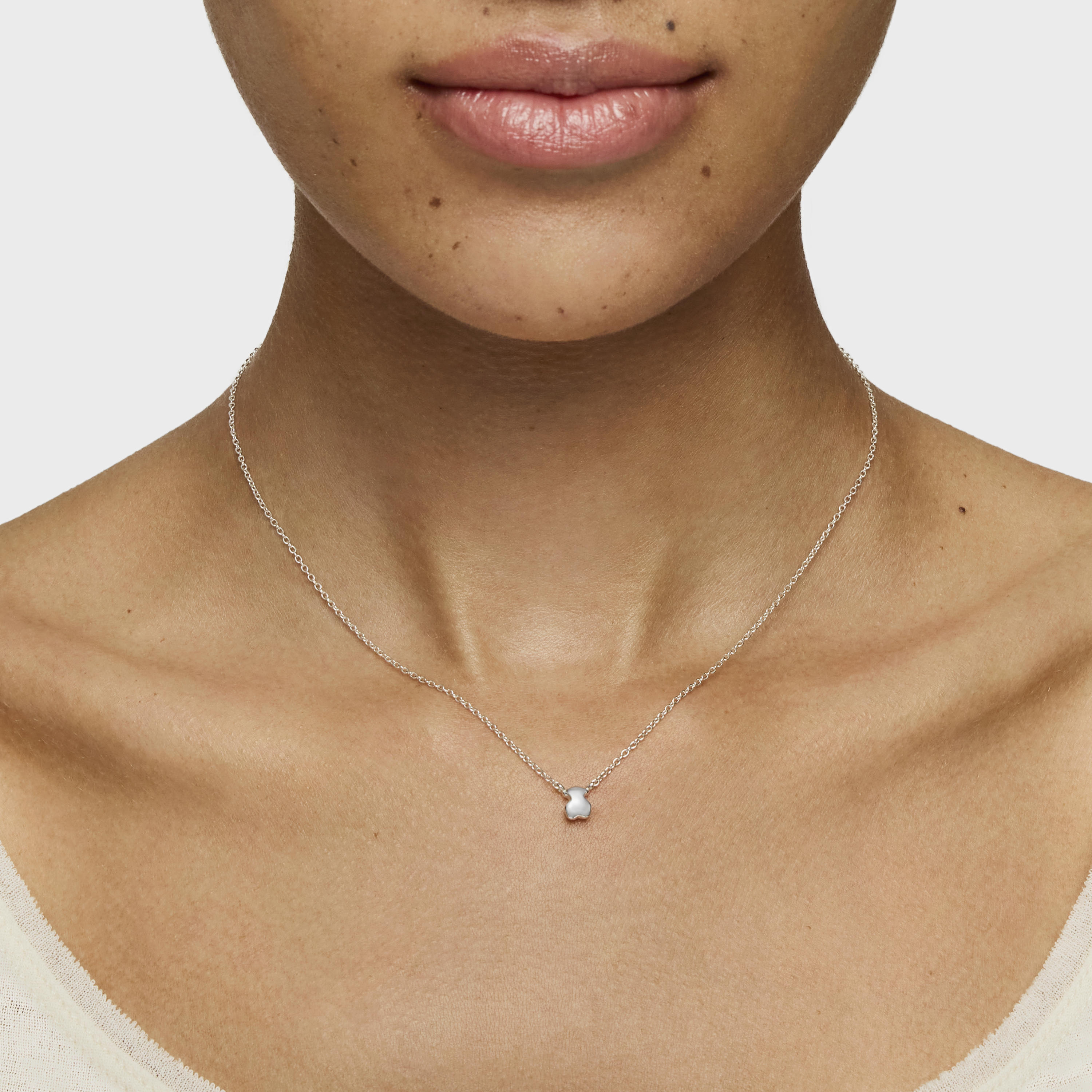 Silver Mini Icons bear-star Necklaces set