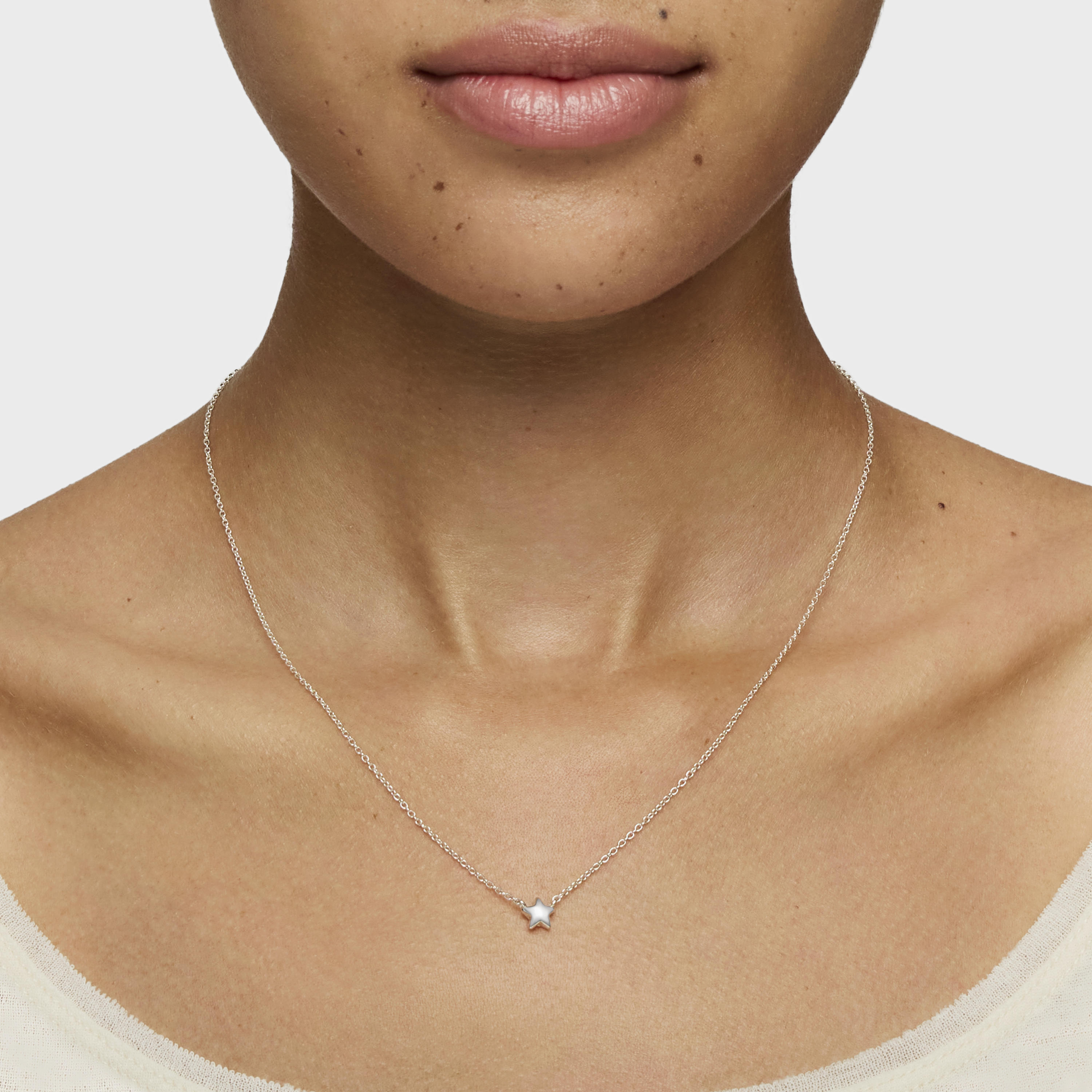 Silver Mini Icons bear-star Necklaces set