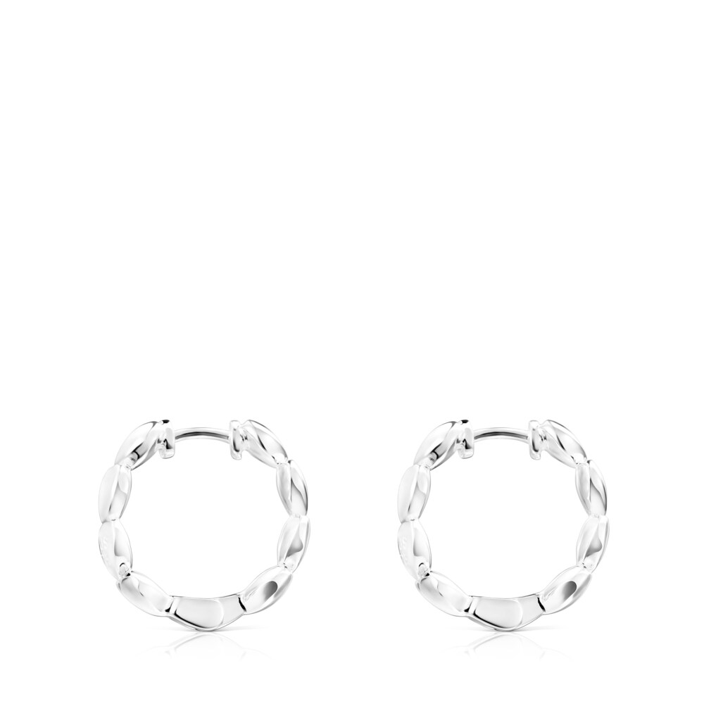 Pendientes corazón de plata Mini Icons image number 1