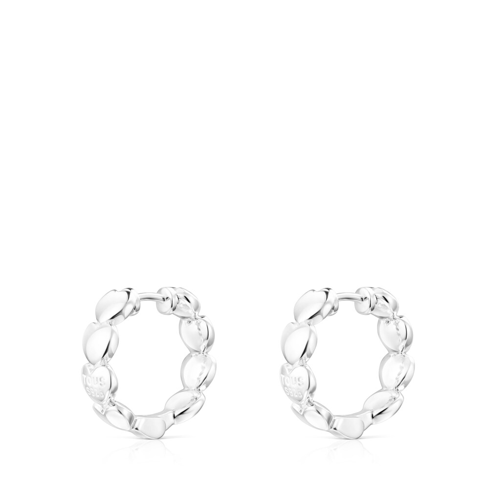 Pendientes corazón de plata Mini Icons image number 2