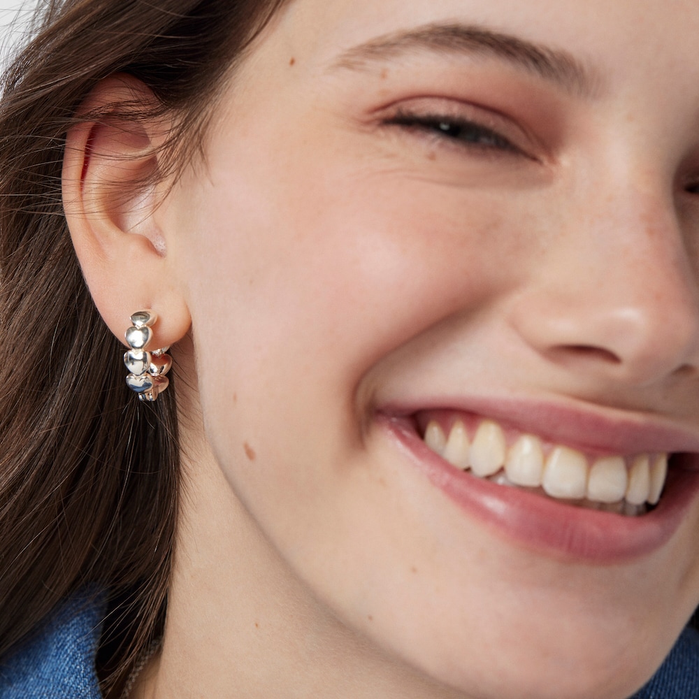 Pendientes coraz&oacute;n de plata  Mini Icons