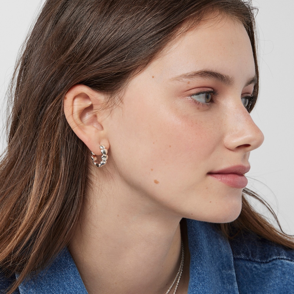 Pendientes coraz&oacute;n de plata  Mini Icons