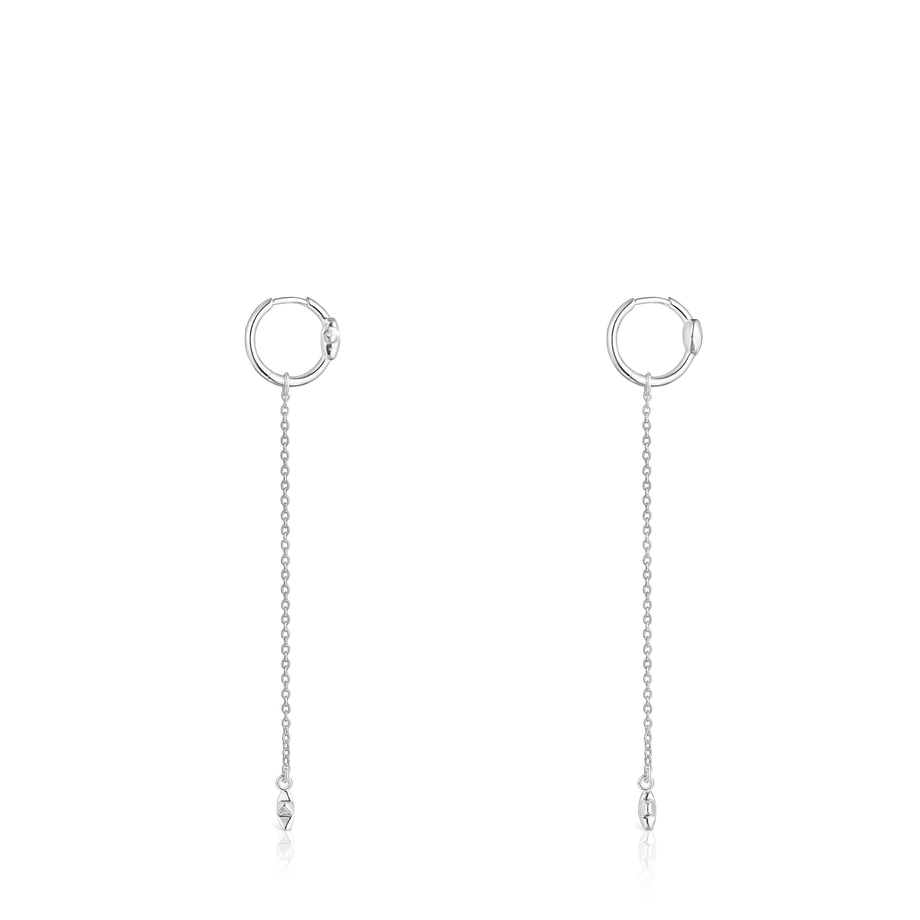 Long Silver Mini Icons Earrings