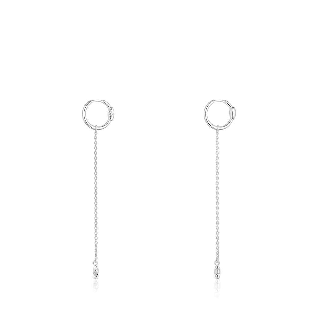 Long Silver Mini Icons Earrings image number 1