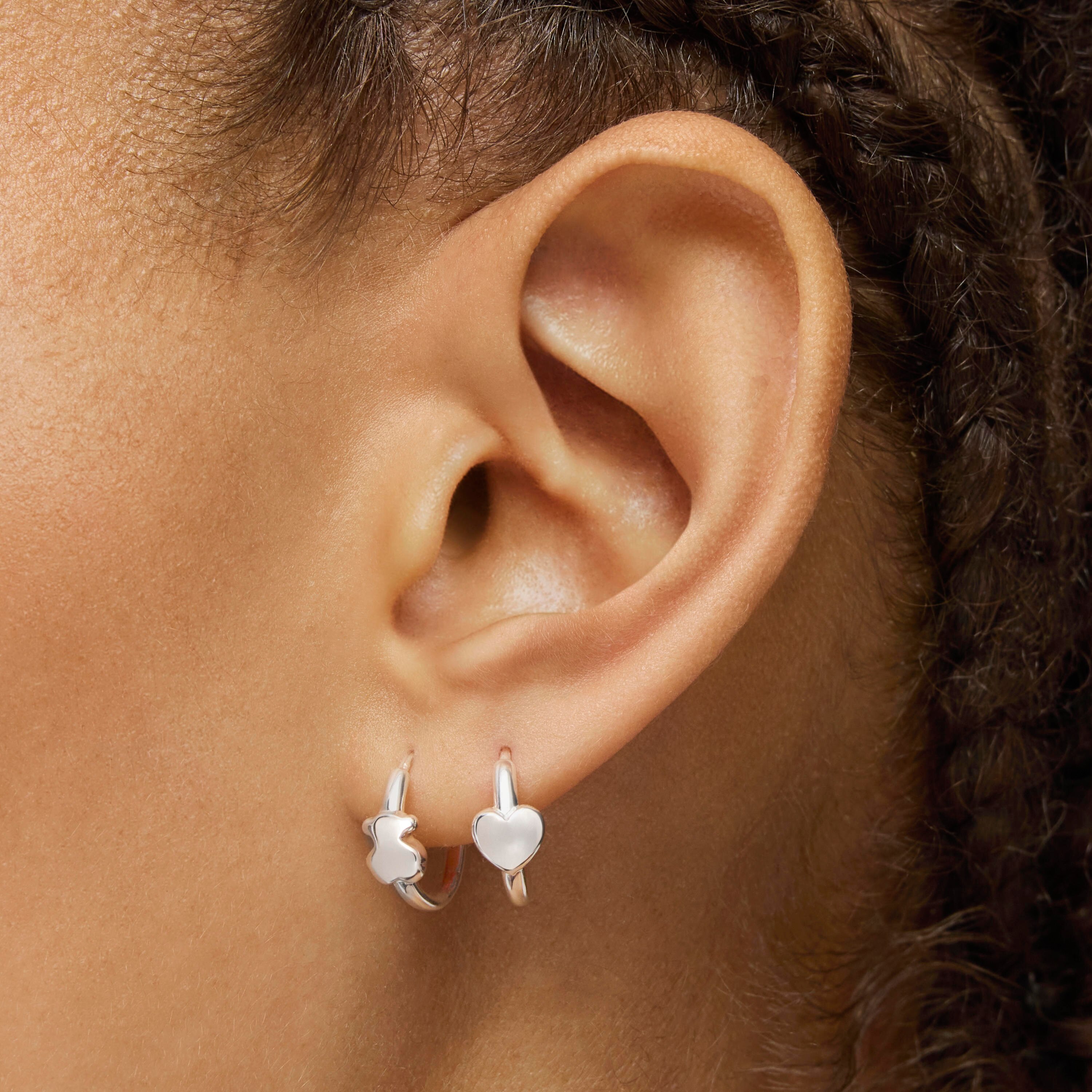 Long Silver Mini Icons Earrings