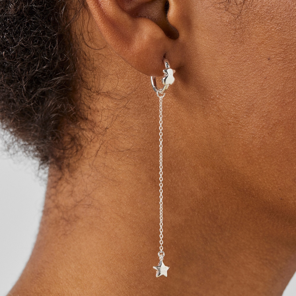Long Silver Mini Icons Earrings image number 6