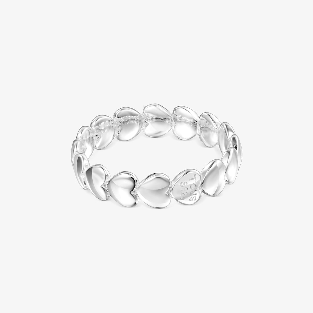 Anillo coraz&oacute;n de plata motivos coraz&oacute;n Mini Icons