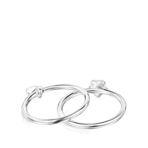Pack de Anillos motivos flor-corazón de plata Mini Icons