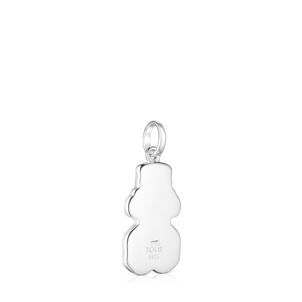 Colgante T&iacute;o Sam de plata con n&aacute;car Bears of the World