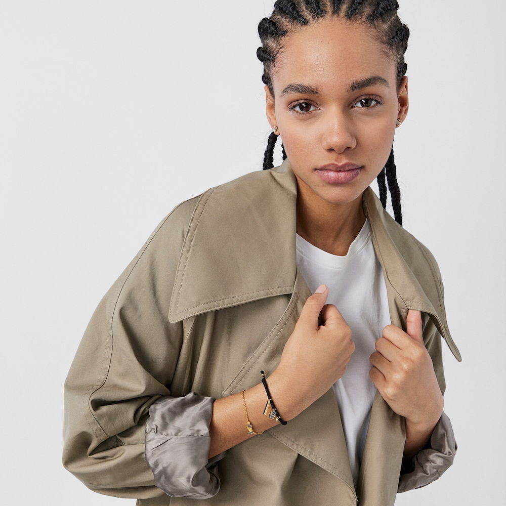 Pulsera con ba&ntilde;o de oro 18 kt sobre plata y motivos de diamantes Nocturne