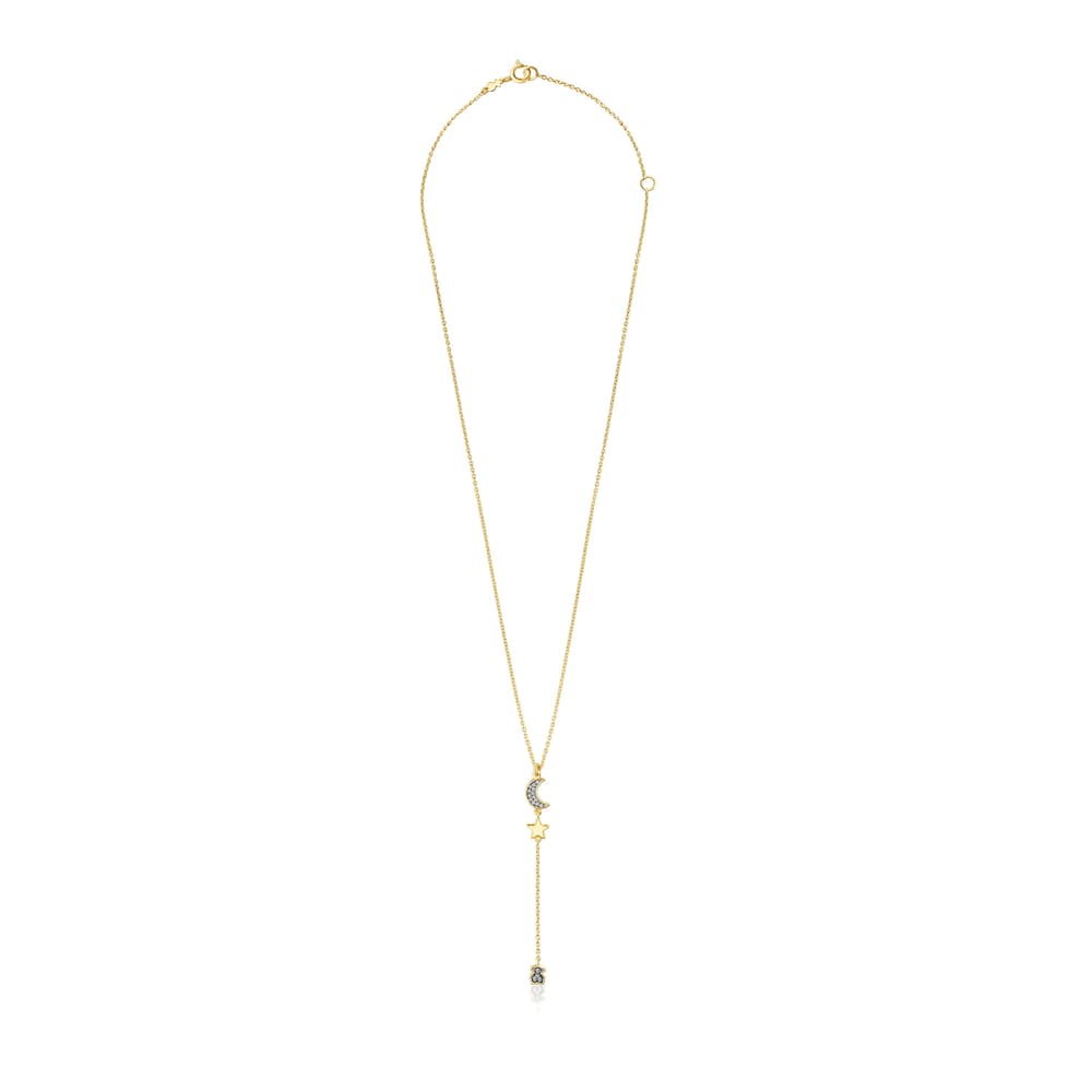 Tous Nocturne &ndash; N&aacute;hrdeln&iacute;k zo žlt&eacute;ho striebra Vermeil a tmav&eacute;ho striebra s diamantmi