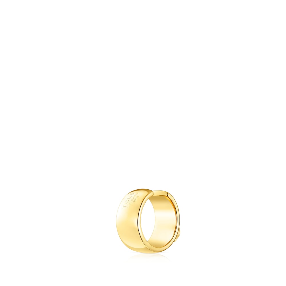 Earcuff con baño de oro 18 kt sobre plata y oso de diamantes Nocturne image number 2