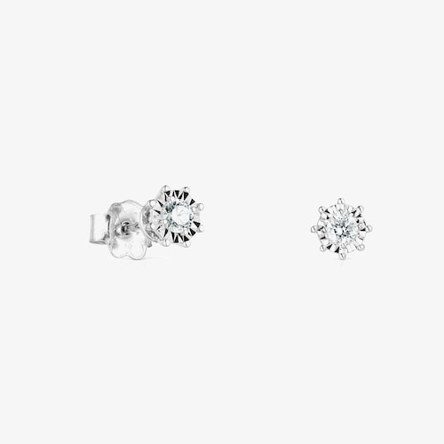 Pendientes de oro blanco y diamantes 0,31ct. Les Classiques