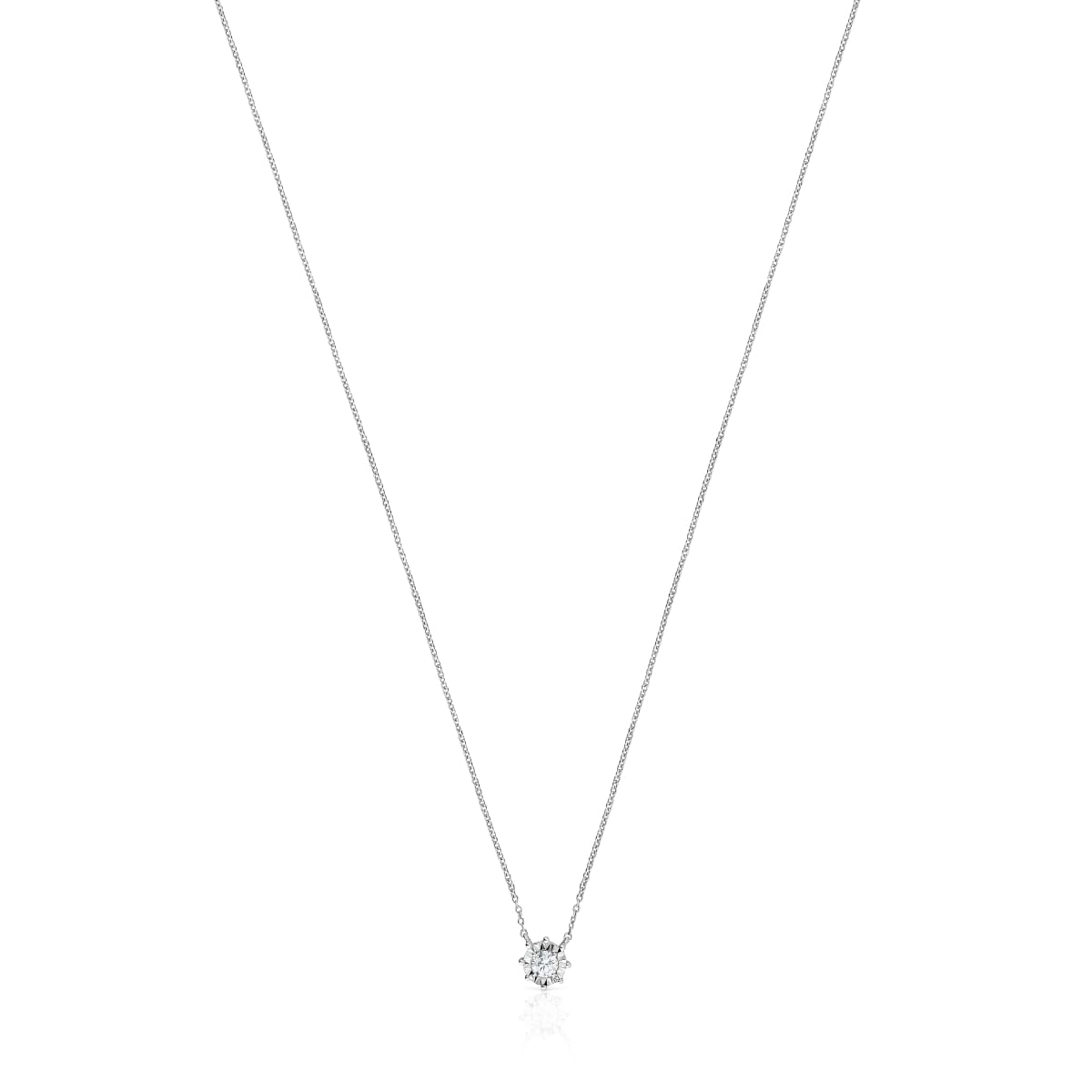 White gold Les Classiques Necklace with small Diamond rosette