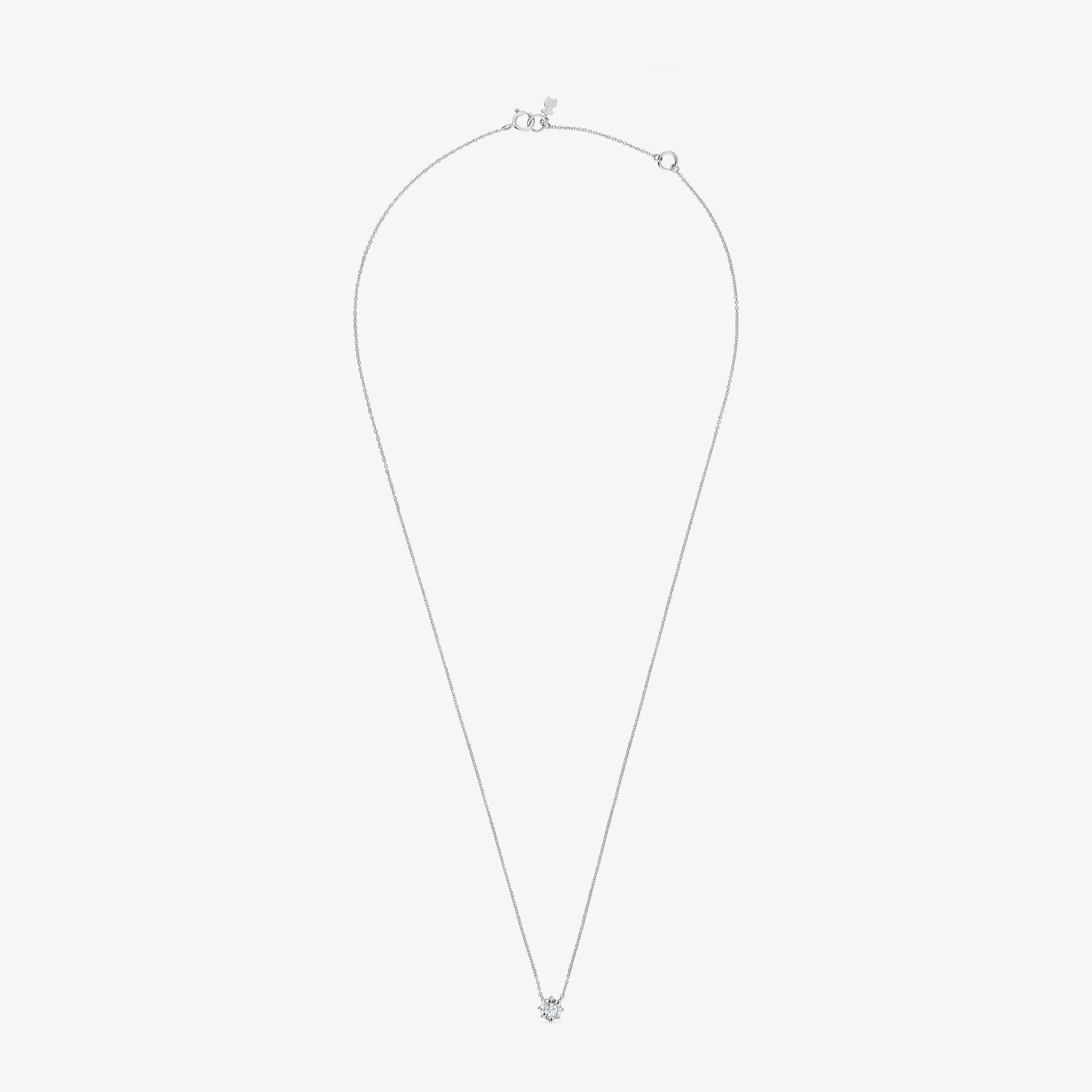18K white gold Les Classiques Necklace with small Diamond rosette