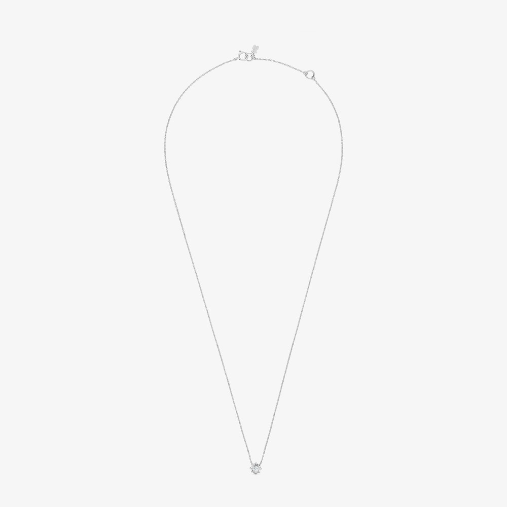 18K white gold Les Classiques Necklace with small Diamond rosette