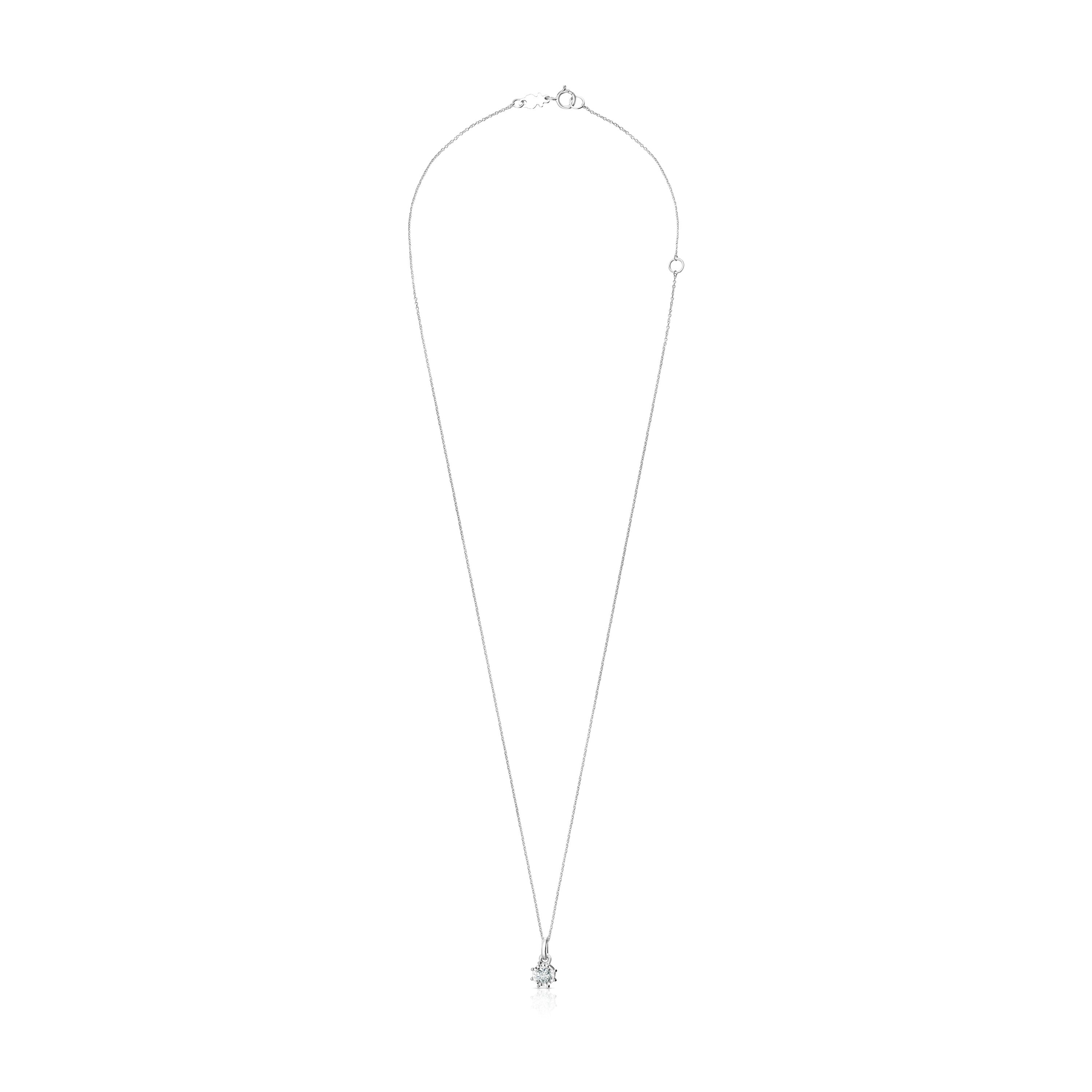 18K White gold Les Classiques Necklace with medium Diamond rosette