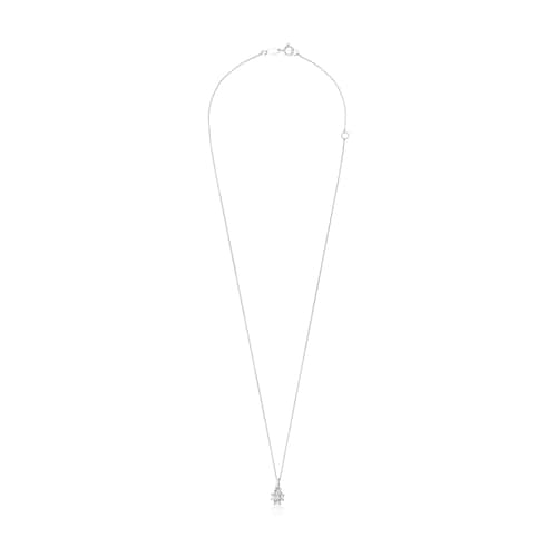 Collar rosetón mediano de oro blanco y diamantes Les Classiques