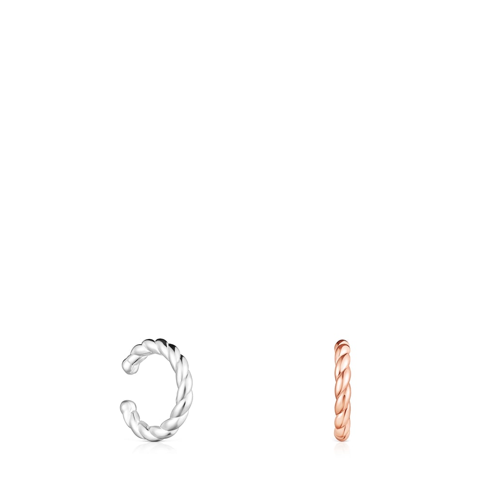 Pack Earcuff bicolor rosa Braid image number 0