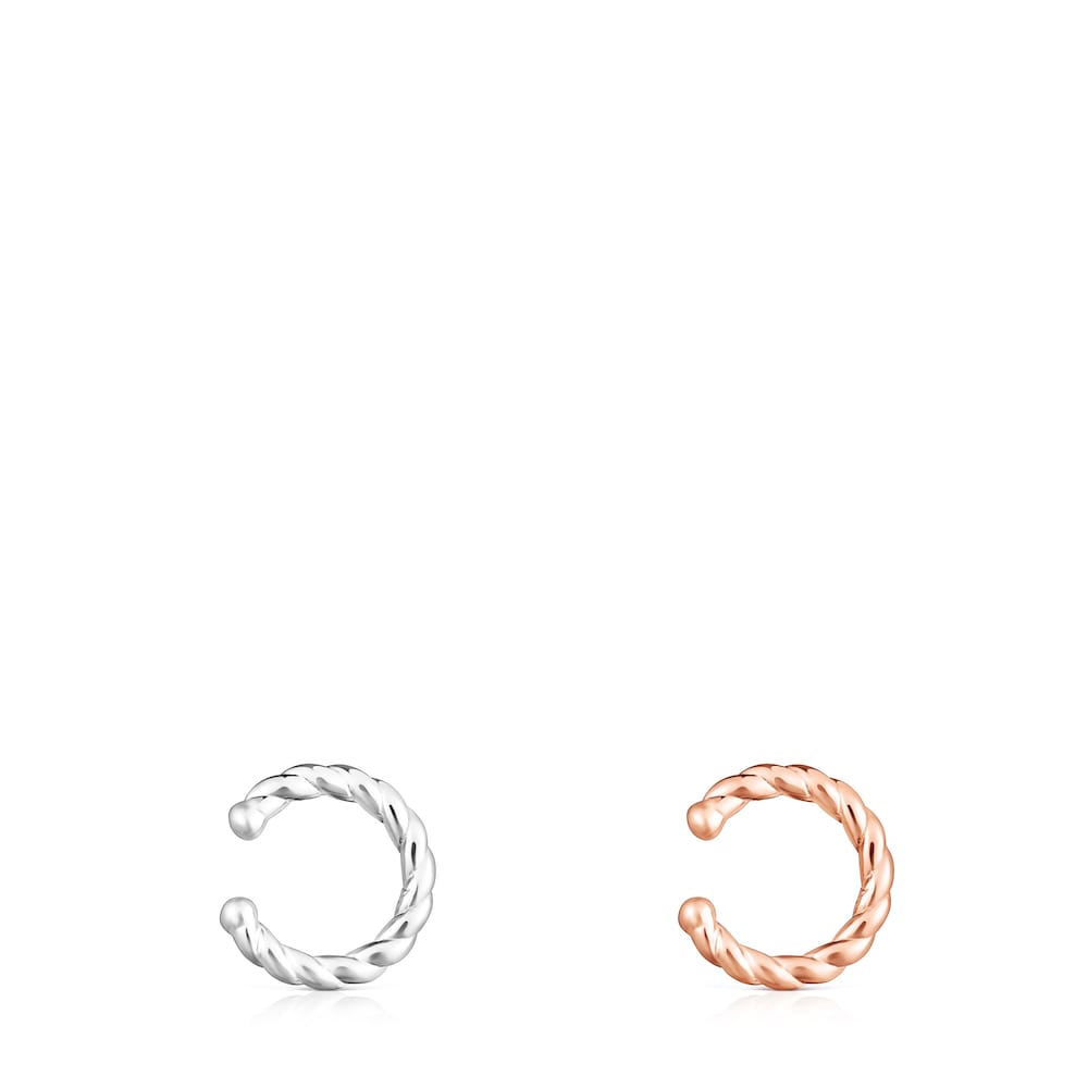 Pack Earcuff bicolor rosa Braid