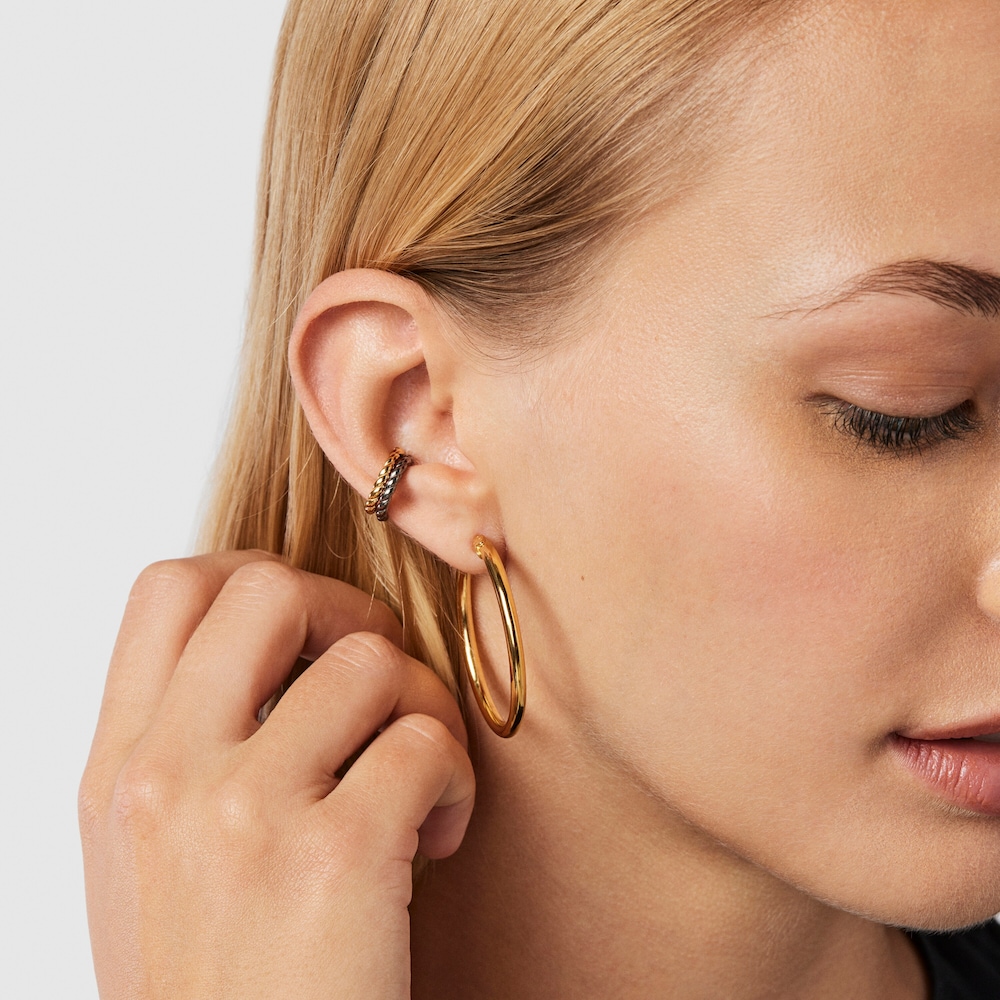 Pack Earcuff Braid em Prata Vermeil e Prata Dark Silver