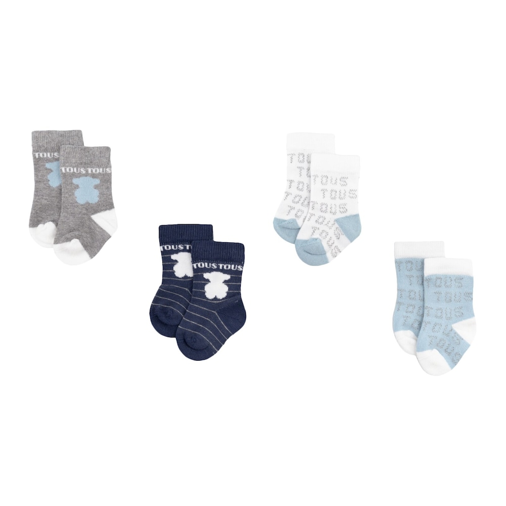 Zestaw 4 par skarpetek Sweet Socks błękitny