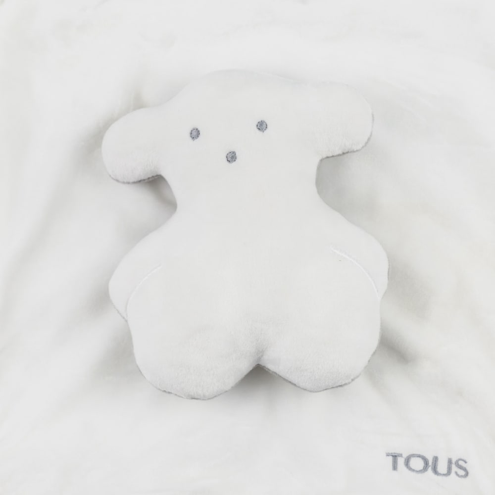 Doudou de nudos con osito Blanco