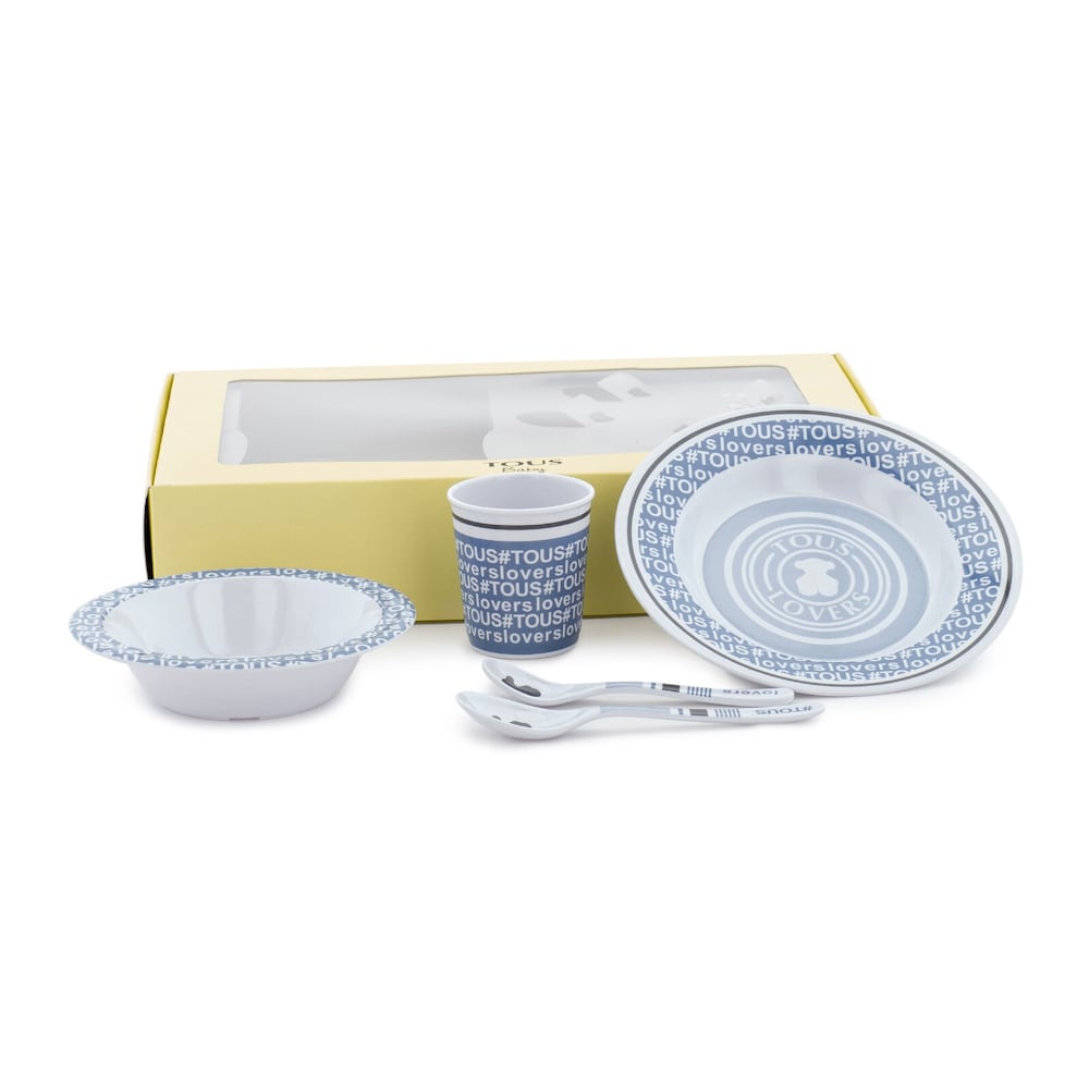 Vajilla 5 piezas TOUS Lovers Azul celeste