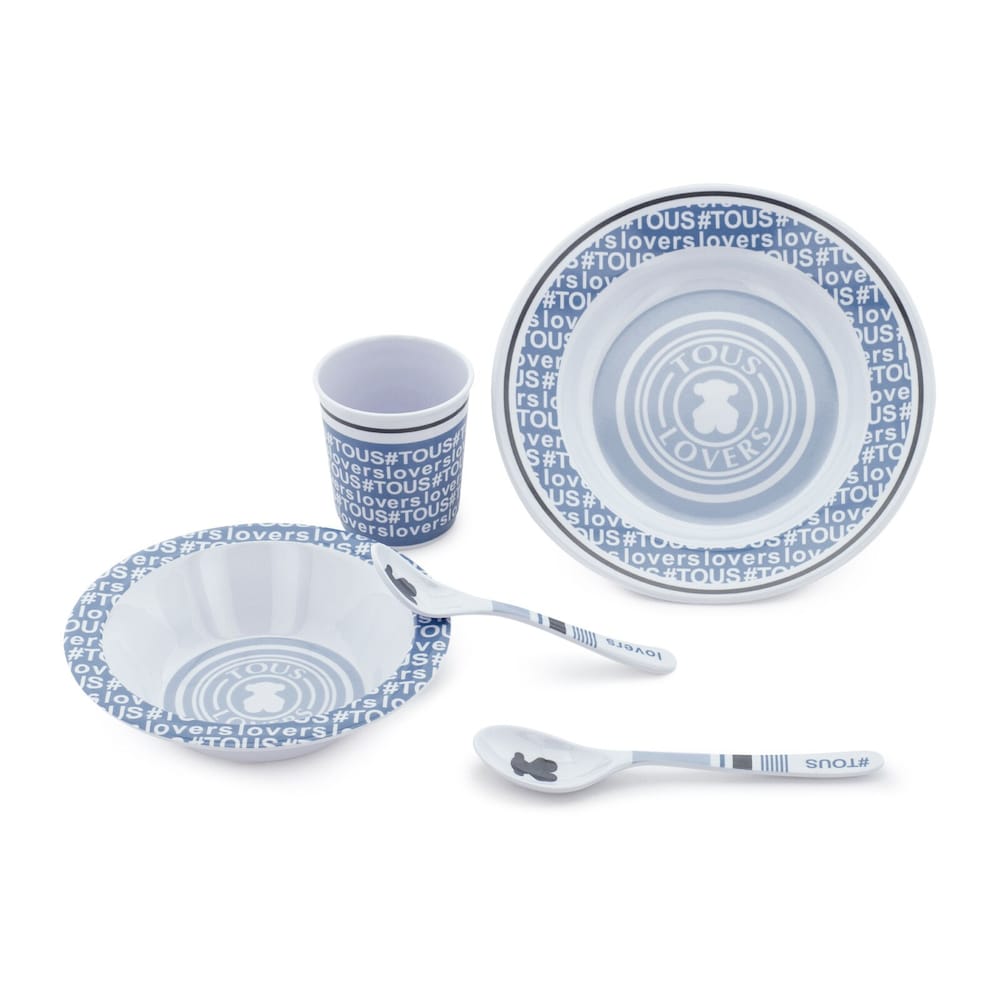 Vajilla 5 piezas TOUS Lovers Azul celeste