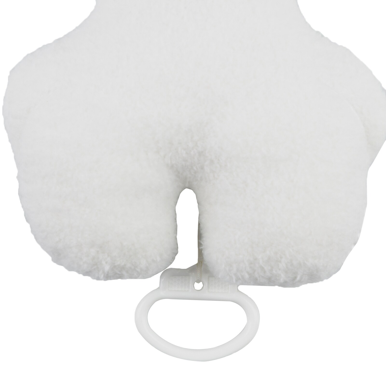 White curly-haired musical bear