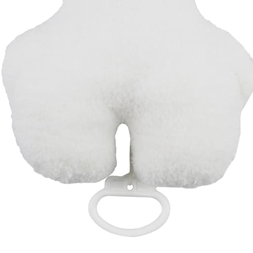 Osito musical pelo rizado Blanco